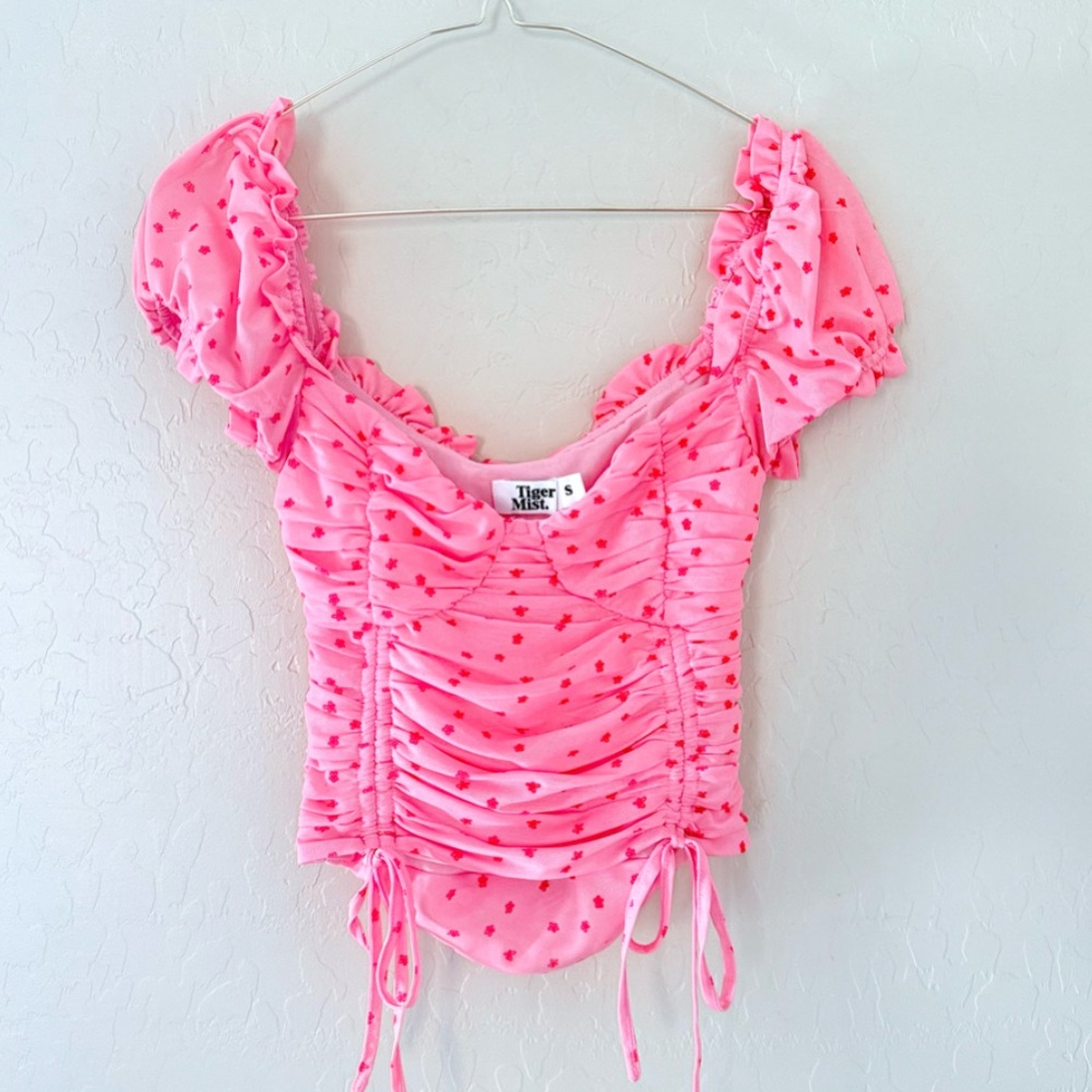 Tiger Mist Pink Ruched Two-Piece Set - Picture 5 of 6